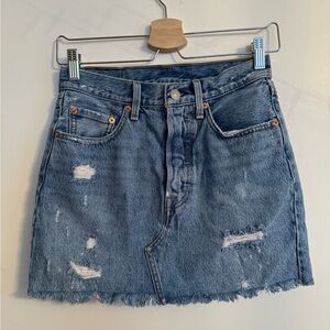 Levi’s Denim Distressed Skirt